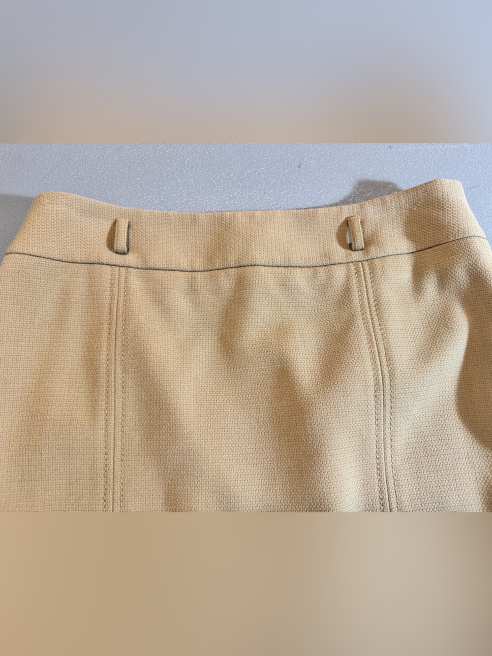 Ann Taylor LOFT Camel Colored Lined Pencil Skirt with Belt Loops Size 6 - Picture 2 of 12